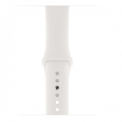 Apple Watch Series 5 GPS 44mm Silver Aluminum w. White b.- Silver Aluminum (MWVD2) 