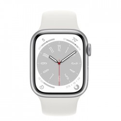 Apple Watch Series 8 GPS 41mm Silver Aluminum Case with White Sport Band (MP6L3/MP6K3)