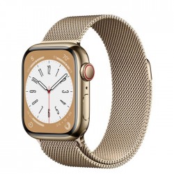 Apple Watch Series 8 LTE 45mm Gold S. Steel Case w. Milanese Loop Gold (MNKP3/MNKQ3)