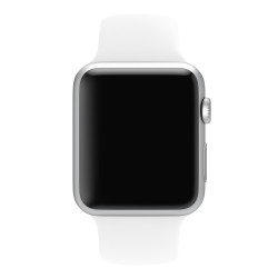 Apple Watch 42mm Stainless Steel Case White Sport Band (MJ3V2)