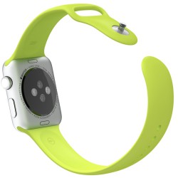 Apple Watch 38mm Silver Alluminum Case Green Sport Band (MJ2U2)