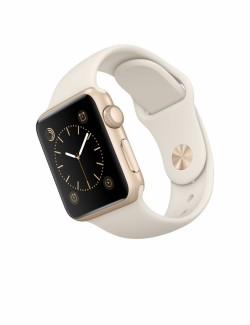 Apple Watch Sport 38mm Gold Aluminum with Antique White Sport Band (MLCJ2)