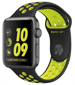 Apple Watch Nike+ 38mm Silver Case with Flat Silver/Volt Nike Sport Band MP082