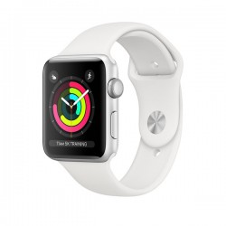 Apple Watch Series 3 (GPS) 38mm Silver Aluminium Case with White Sport Band (MTEY2)