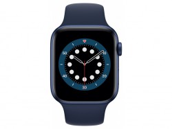 Apple Watch Series 6 LTE 40mm Blue Aluminum Case with Deep Navy Sport Band (M02R3)